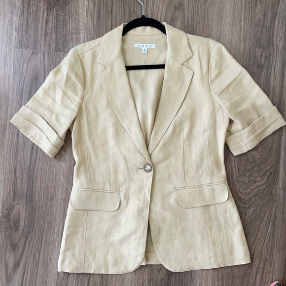 CAbi Tan Short Sleeve Jacket - Picture 1 of 5